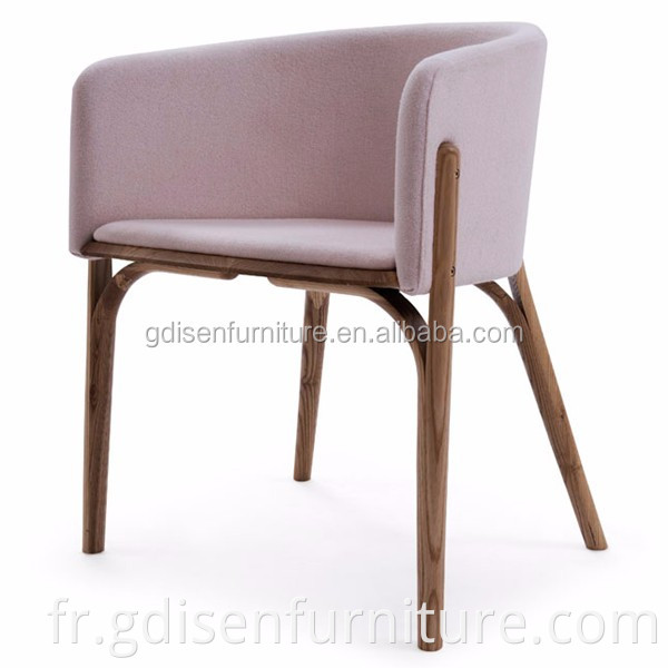 Chaise de salle à manger en bois moderne chaise en tissu chaise en tissu